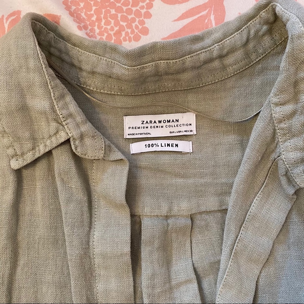 Linen Zara button down size L